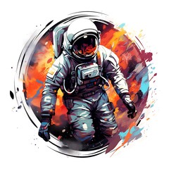 Poster - astronaut art illustration