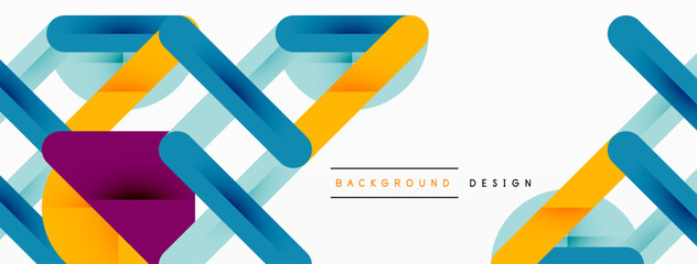 Aufkleber - Colorful lines with shadows. Geometric background design. Vector Illustration For Wallpaper, Banner, Background, Card, Book Illustration, landing page