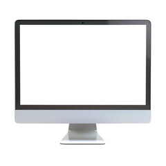 3D rendering of iMac with black screen transparent background AI generated