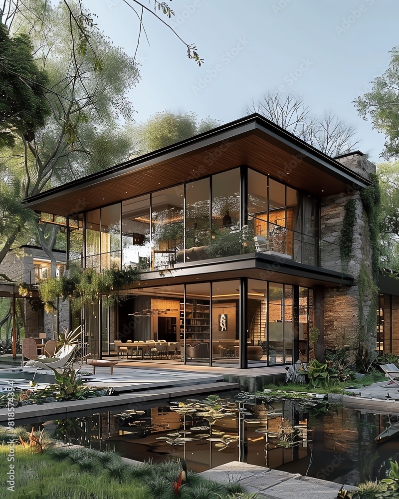 Explore the benefits of living in a modern house with a lush green ...