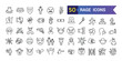 © Rubbble - Rage icons set. Outline set of rage vector icons for ui design. Outline icon collection. Editable stroke.