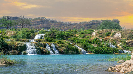 Wall Mural - Wadi Darbat in the Dhofar region of Oman