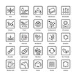 © realstockvector - Set icons for functional fabric, clothing. The outline icons are well scalable and editable. Contrasting vector elements are good for different backgrounds. EPS10.