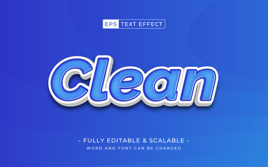 Poster - Clean 3d editable text effect premium vector. 3d style use for logo and business brand