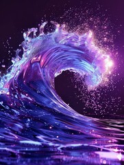 Wall Mural - Big Neon Wave Background