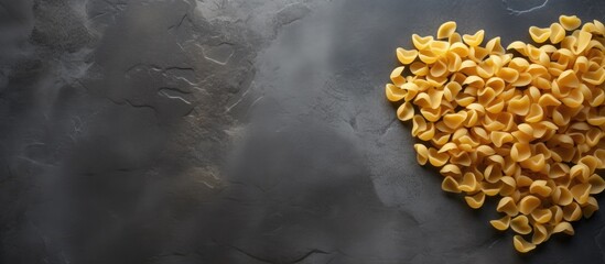 Aufkleber - Heart shaped pasta on a background of stone with copy space image