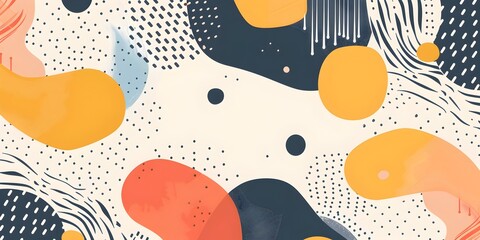 Poster - Abstract Patterns Graphic Design Course Fundamentals Vibrant Colorful Composition Background