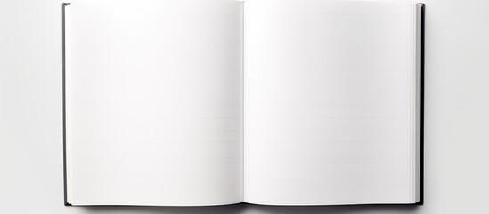 Poster - Isolated white notebook paper with blank space for design. Creative banner. Copyspace image