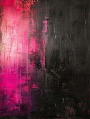 Poster - Black and pinck abstract background, abstract painting on a dark background