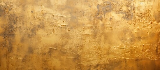 Poster - A blank concrete wall with a gold texture paint creating a surface for design A copy space image with a gold color surface for creativity