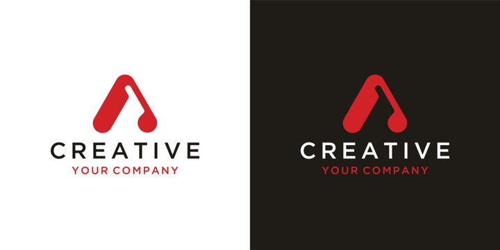 Initial letter A modern logo design technology 