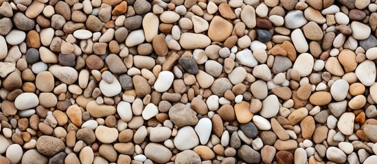 Poster - Texture of aggregate concrete with brown pebbles on a background providing ample copy space image