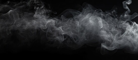 Leinwandbilder - A copy space image of smoke particles dispersing against a dark backdrop