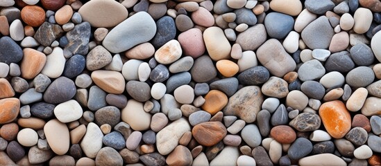 Poster - Close up view of rough sandstone gravel with full frame copy space image