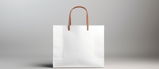 Poster - Design mockup of a white paper bag displayed alone on a blank background providing ample space for creative content