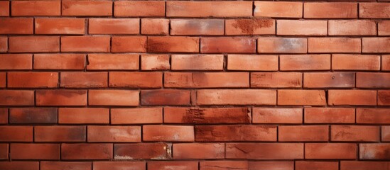 Poster - Red brick block background with copy space image