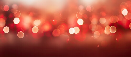 Aufkleber - The abstract background features red bokeh lights which create a blurred effect There is copy space available for your text