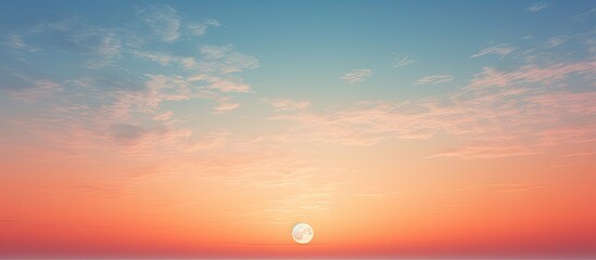 Poster - Full Moon against a sunset sky with ample copy space for additional elements