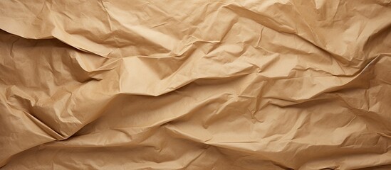 Poster - Image of a crumpled brown paper texture with copy space