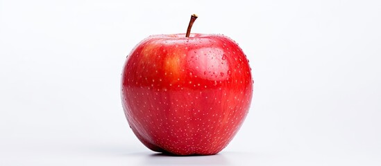 Poster - An isolated red apple with a white background ready for copy space image