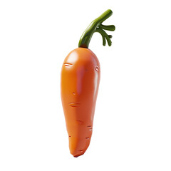 Wall Mural - A stylized cartoon carrot standing upright