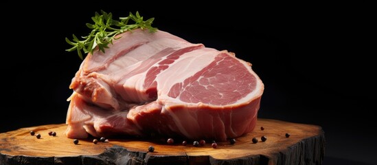 Fototapete - A delicious copy space image of a pork ham that has been separated from its surroundings