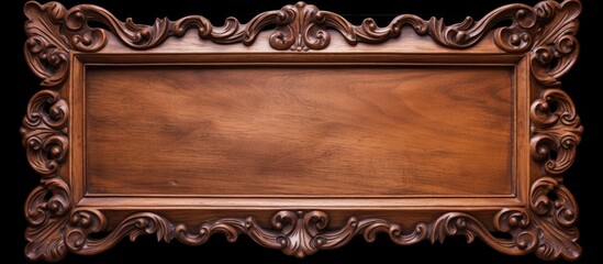 Aufkleber - An isolated old wooden frame on a white background with plenty of copy space for images