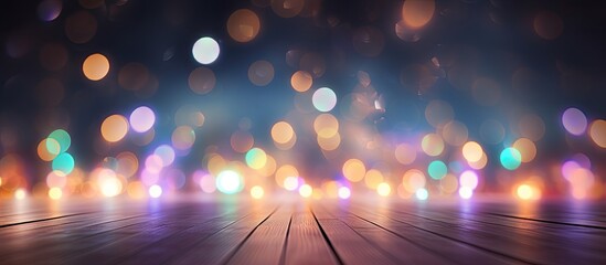 Poster - A captivating image featuring a vibrant display of bokeh lights that create a mesmerizing ambiance leaving room for copy space