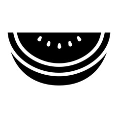 Poster - watermelon slice glyph icon