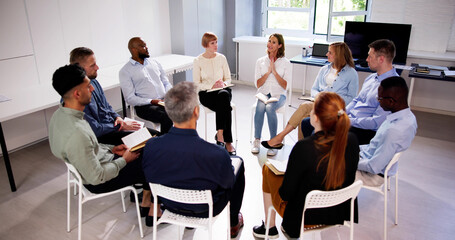 Wall Mural - Group Of Multiethnic Friends Reading Bible