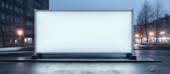 Aufkleber - Blank advertising board with space for images and text. with copy space image. Place for adding text or design