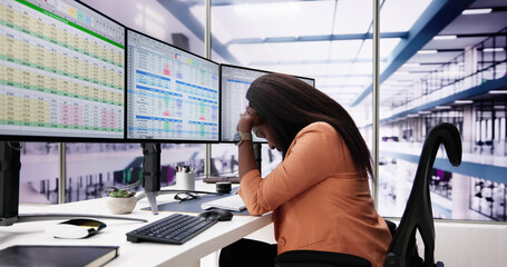Poster - Data Analyst African Woman Using Spreadsheet