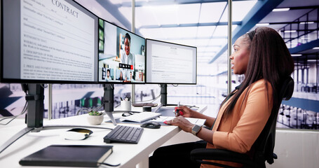 Poster - Online Video Conference Job Interview Meeting