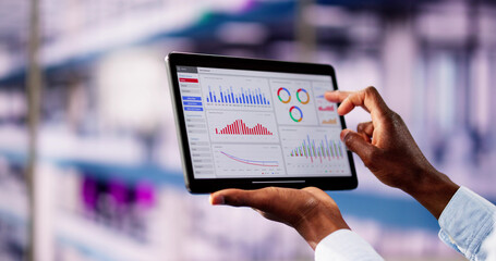 Fototapete - Finance Analytics Data Chart