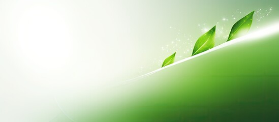 Poster - Green abstract arrow on a copy space image showcasing a natural design that represents the concept of environment and organic products Perfect for flyer layouts and marketing materials