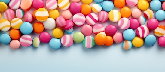 Poster - A background image featuring a colorful candy pattern with ample space for adding text or images