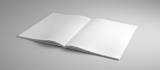 Poster - Mockup of a brochure with copy space image on a blank white paper isolated Perfect for design purposes