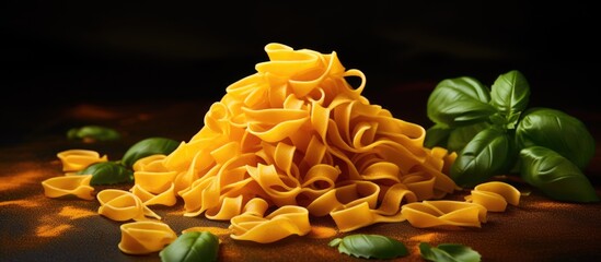 Poster - A delicious copy space image of vegan pasta freshly made at home