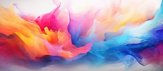 Poster - Add vibrant hues to your canvas with the stroke of a brush creating a captivating copy space image