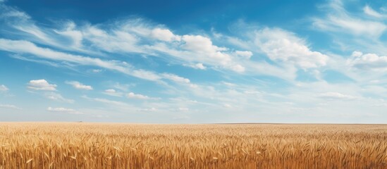 Aufkleber - Gorgeous copy space image showcasing a scenic agricultural field adorned with hay bales