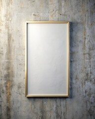 Wall Mural - Blank framed poster on concrete wall