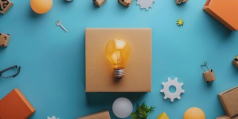 Canvas Print - Innovative Subscription Box Service Delivering Monthly Challenges and Materials for Aspiring Inventors to Create New Designs and Products