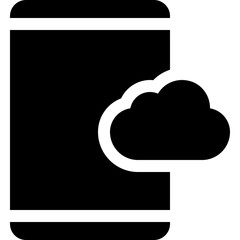 Canvas Print - phone cloud icon