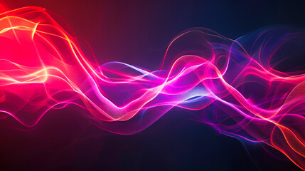 Poster - An abstract smooth, vibrant, dynamic wave of light