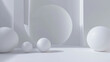© coma3d - ミニマルな白い空間、インテリア
