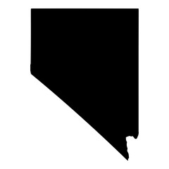 Wall Mural - black solid map of the state of nevada