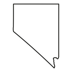 Wall Mural - white solid outline of the state of nevada