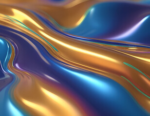 Vibrant Abstract Background: Flowing Waves, Curves, Energetic Design - Rare Color Palette