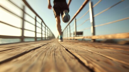 Wall Mural - Outdoor or man stretching, legs, fitness, warm-up, freedom, or health workout. Zoom, runner, stretch, wellness, training, city, or practice with sports