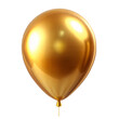 © NHA Studio - Metallic Gold Balloon – Sleek and Shiny: A metallic finish golden balloon, adding a sleek and shiny texture to festive decors, isolated on a white background.
